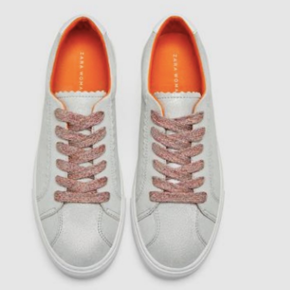 shiny sneakers zara